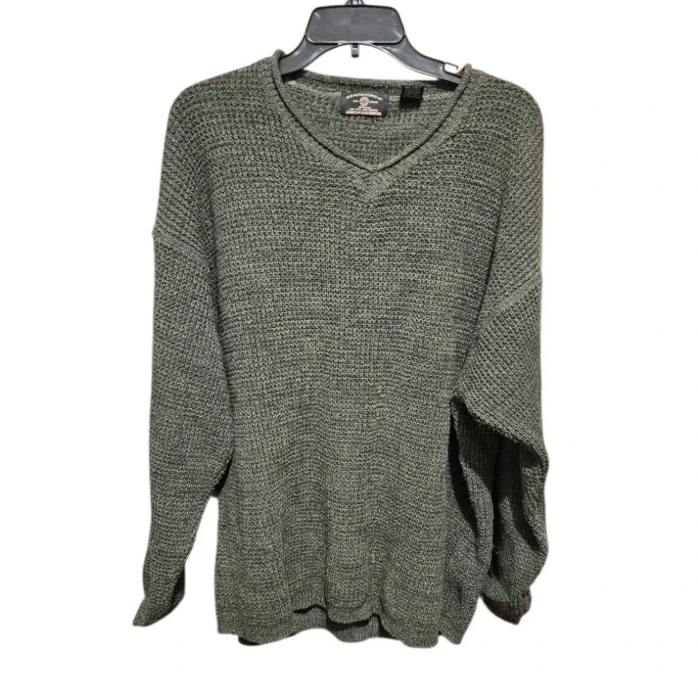 American Eagle Outfitters Qty of 2 Men's Crewneck Sweater Medium Gray Green Knit